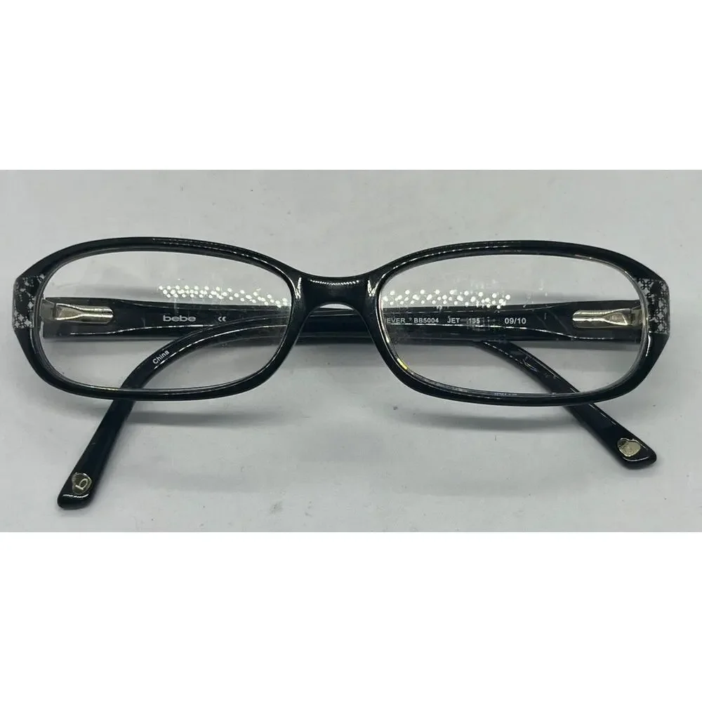 Bebe Eyeglasses Frames Achiever BB5004 JET 135 Black glasses - Picture 2 of 6